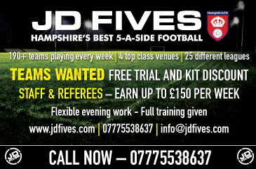 JD Fives 5 a side football leagues Southampton and Hampshire